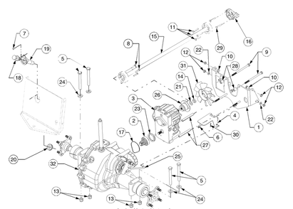 Drive Line Diagram and Parts List for GT2544 K015-Before-13A2D7L710 Cub Cadet Lawn Tractor